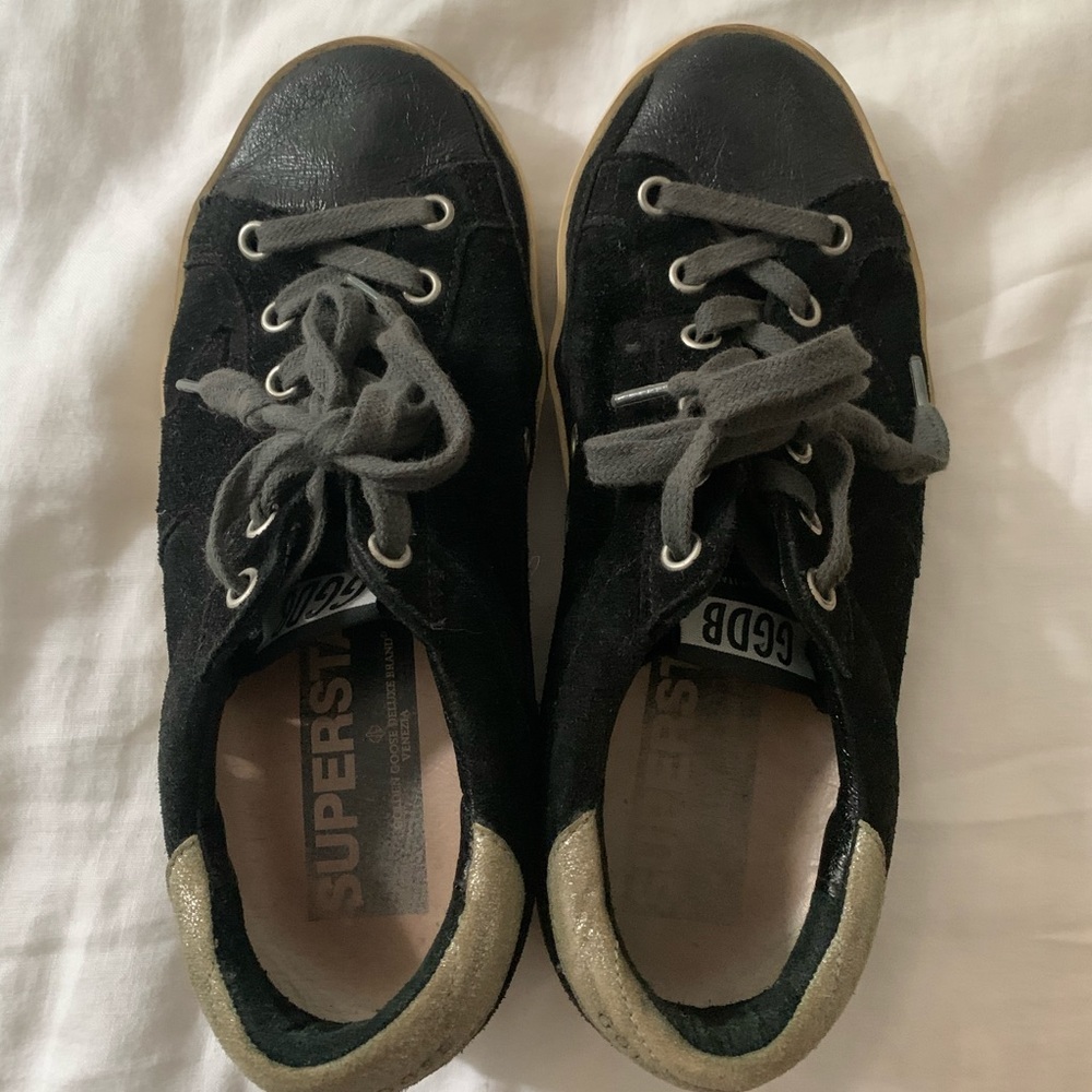Black Suede Golden Goose Superstar Sneakers